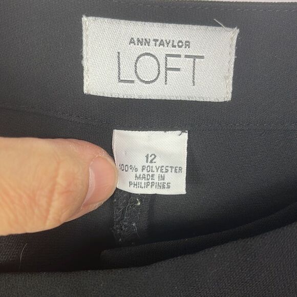 LOFT Black Dress Pants, Size 12 - Picture 8 of 9